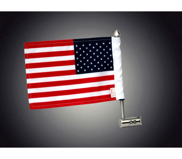 Goldwing GL1800 Stainless Steel Antenna Flag Mount with Flag