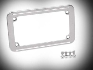 Chrome Die-cast Motorcycle License Plate Frame