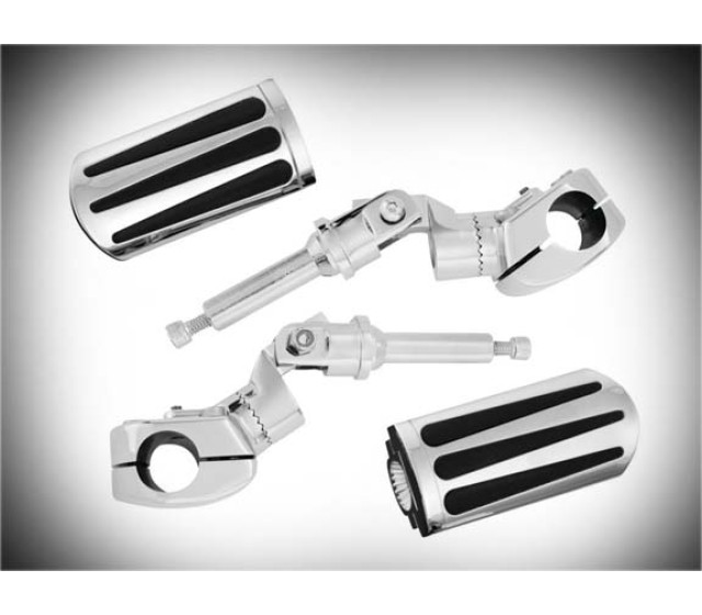Teardrop Goldwing Driver Highway Pegs with Mounts 