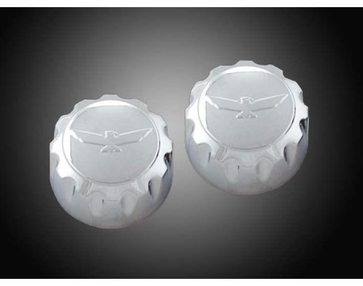 Chrome Radio Knobs with Raised Eagle for Goldwing GL1800 F6B