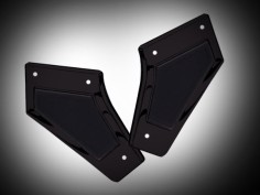 Black Goldwing Swingarm Covers with Scuff Pads