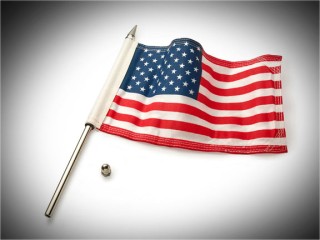 Stainless Steel Goldstrike Flag Pole with American Flag