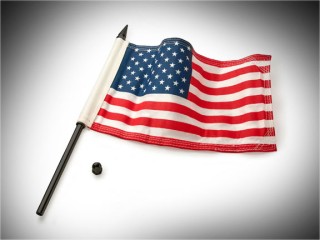 Satin Black Goldstrike Flag Pole with American Flag