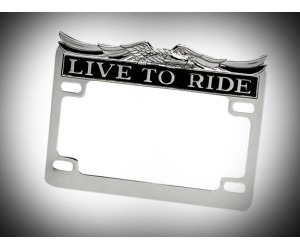 Live to Ride Motorcycle License Plate Frame